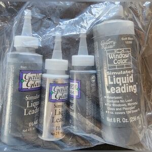 PLAID Lot Of Gallery Glass Liquid Leading Crystal Clear Some New Some Open READ!